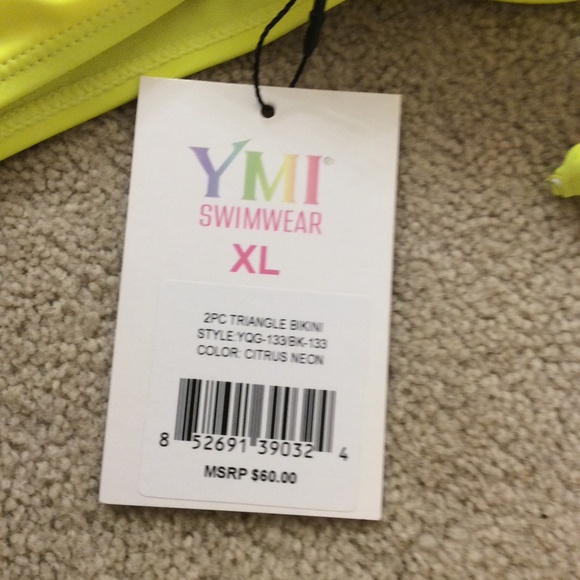 YMI Citrus Neon Triangle Bikini Bottom XL - Picture 3 of 4